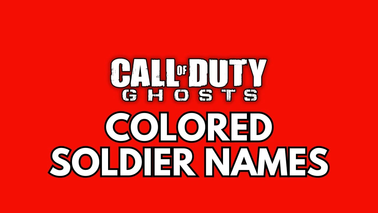 Colored Soldier Names - Ghosts